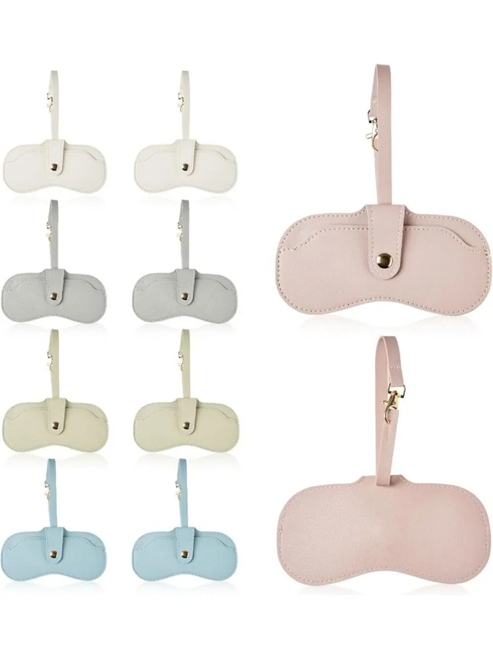 Soft Leather Sunglasses Case with Strap | Portable Glasses Holder & Organizer